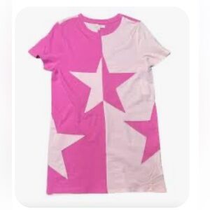 Paper Flower Color Blocked Star applique dress